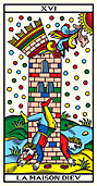 XVI LA MAISON DIEV • Tarot de Marseille Edition Millennium 2017