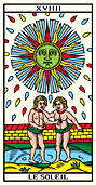 XVIIII LE SOLEIL • Tarot de Marseille Edition Millennium 2017