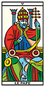 V LE PAPE • Tarot de Marseille Edition Mini-Millennium • Wilfried Houdouin 2020