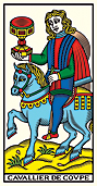 CAVALLIER DE COVPE • Tarot de Marseille Edition Mini-Millennium • Wilfried Houdouin 2020