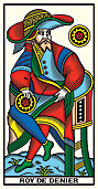 ROY DE DENIER • Tarot de Marseille Edition Mini-Millennium • Wilfried Houdouin 2020