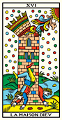 XVI LA MAISON DIEV • Tarot de Marseille Edition Millennium 2022