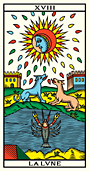 XVIII LA LVNE • Tarot de Marseille Edition Millennium 2022